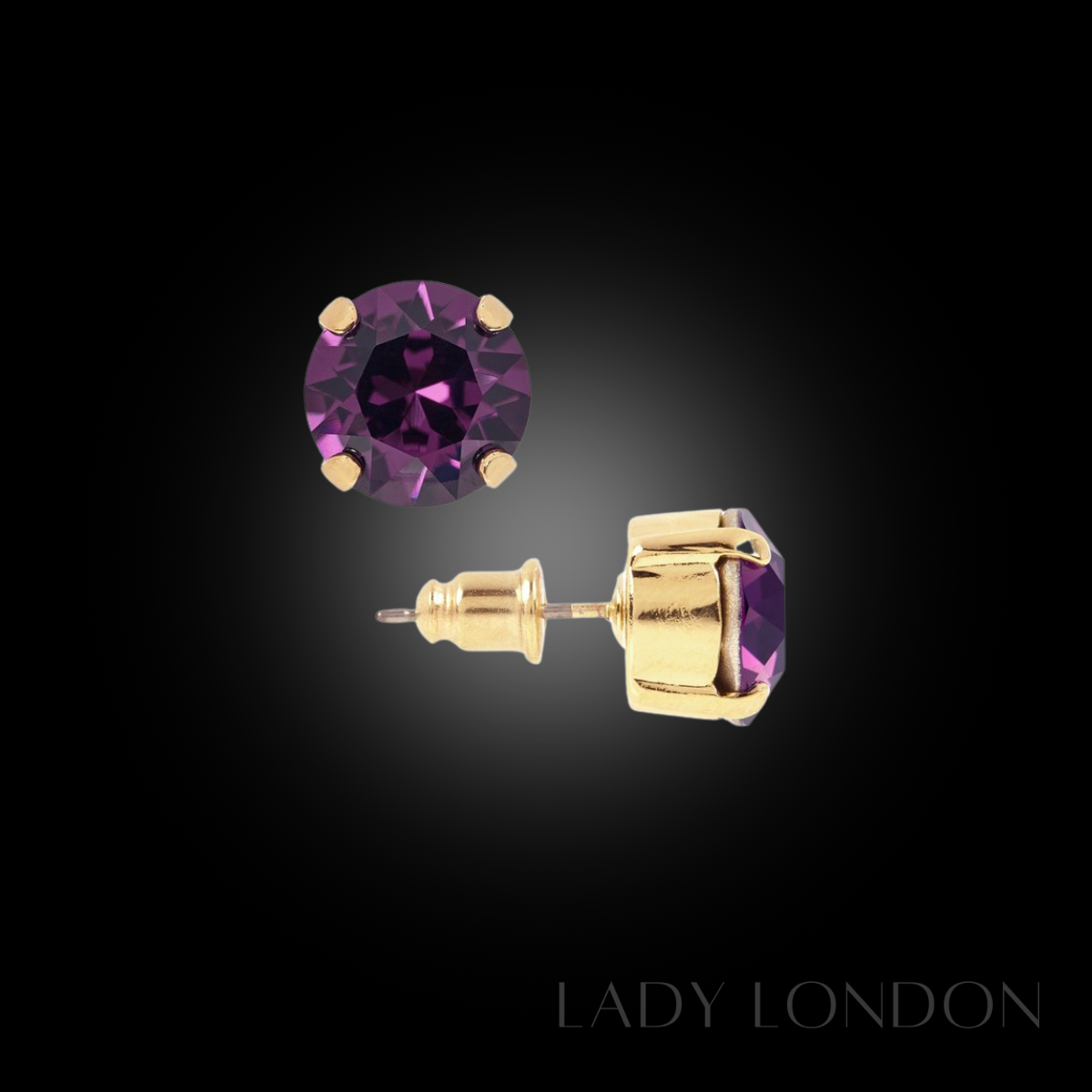 Otazu Amethyst Earpins